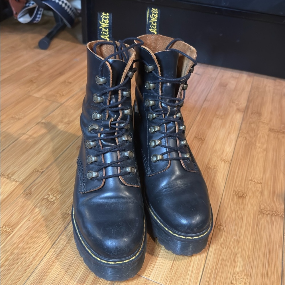 Dr. Martens Black Leona Boots